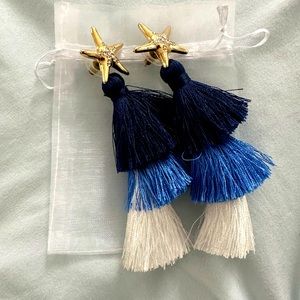Blue Lilly Pulitzer earings